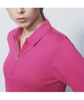 Daily Sports: Women's Peoria Long Sleeve Polo Shirt - Tulip Pink est présent 