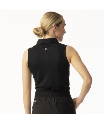 Daily Sports: Women's Peoria Sleeveless Polo - Black brillant des détails fins