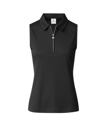 Daily Sports: Women's Peoria Sleeveless Polo - Black brillant des détails fins