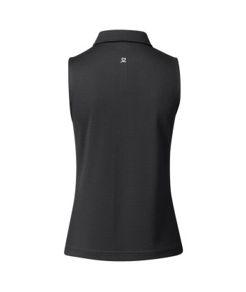 Daily Sports: Women's Peoria Sleeveless Polo - Black brillant des détails fins