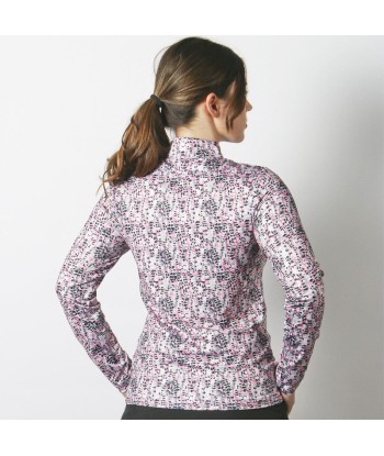 Daily Sports: Women's Ravenna Long Sleeve Polo Shirt - Pink Animal rembourrage situé sous