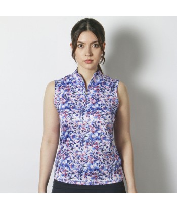 Daily Sports: Women's Ravenna Sleeveless Polo - Blue Flower prix