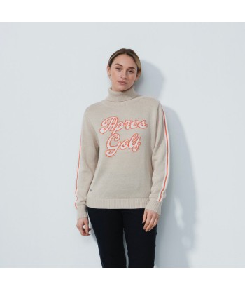 Daily Sports: Women's Raw Beige Fernie Graphic Roll Neck Sweater - Raw Beige Les êtres humains sont 