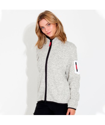 Daily Sports: Women's Sierre Knitted Fleece Jacket - Light Gray meilleur choix