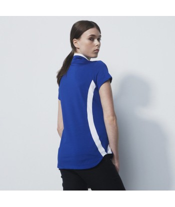 Daily Sports: Women's Vichy Cap Sleeve Polo - White Spectrum Blue rembourrage situé sous