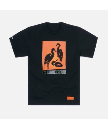 Heron Preston Tee ES OS Herons Nightshift - Black / Orange Découvrez la collection