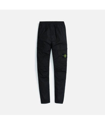 Stone Island Stretch Cotton Tela Garment Dyed Cargo Pants - Black pas cher