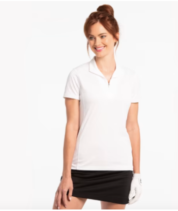 EP NY Golf: Women's Short Sleeve Convertible Zip Mock Polo destockage