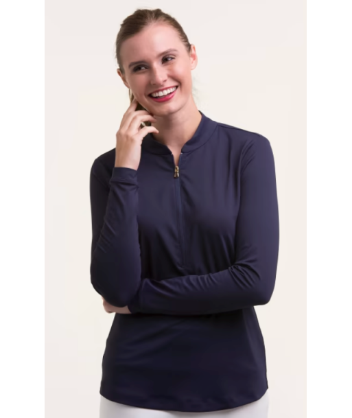 Fairway & Greene: Women's Cat Long Sleeve Zip Polo Paris Déstockage Promo