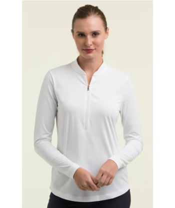 Fairway & Greene: Women's Cat Long Sleeve Zip Polo Paris Déstockage Promo