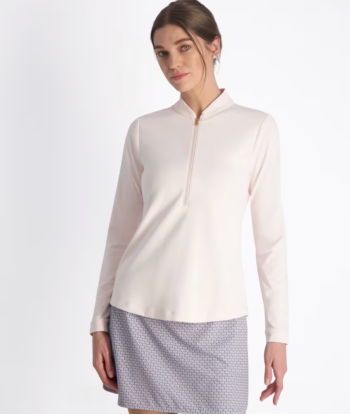 Fairway & Greene: Women's Cat Long Sleeve Zip Polo Paris Déstockage Promo