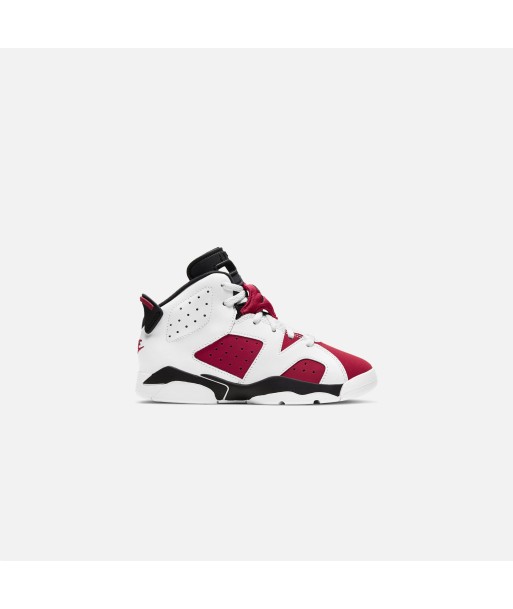 Nike Pre-School Air Jordan 6 Retro - White / Carmine / Black l'évolution des habitudes 