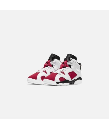 Nike Pre-School Air Jordan 6 Retro - White / Carmine / Black l'évolution des habitudes 