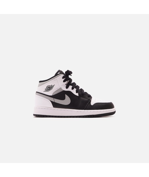 Nike Grade School Air Jordan 1 Mid BG - Black / White / Light Smoke Grey sélection de produits