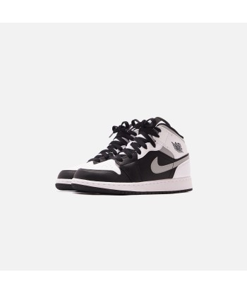 Nike Grade School Air Jordan 1 Mid BG - Black / White / Light Smoke Grey sélection de produits