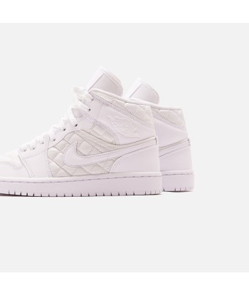 Nike WMNS Air Jordan 1 Mid Quilted - White / Black une grave pollution 