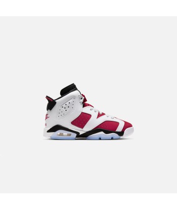 Nike Grade School Air Jordan 6 Retro - White / Carmine / Black de la marque