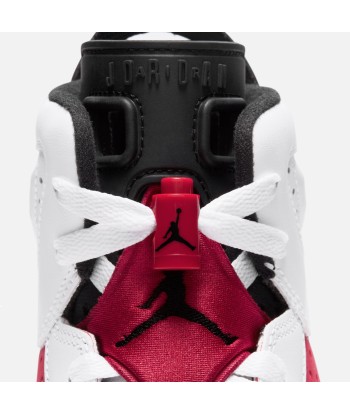 Nike Grade School Air Jordan 6 Retro - White / Carmine / Black de la marque